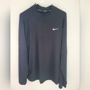 Men's Nike Running Dri-Fit long-sleeved black top, 1/4 zip